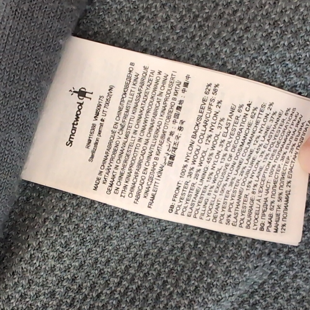 Smartwool Intraknit Merino Insulated Jacket Pewter Blue S - Picture 13 of 14